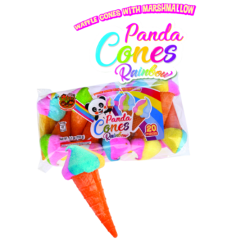 Panda cones rainbow